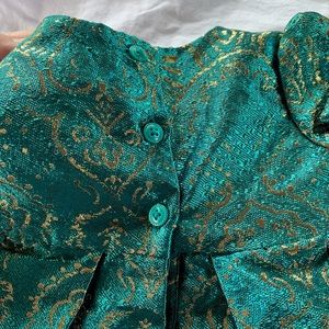 Children’s Place gold & green baby dress. 0-3 mon.